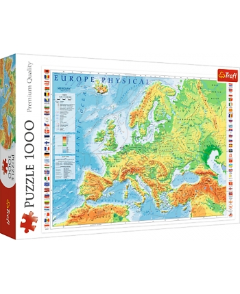 Puzzle 1000 Fyzikálna mapa Europy