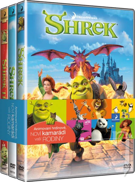 DVD Film - Kolekcia: Shrek - Celý príbeh (3 DVD)
