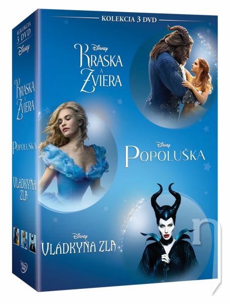 DVD Film - Kráska a zviera + Popoluška + Vládkyňa zla kolekcia (3DVD)