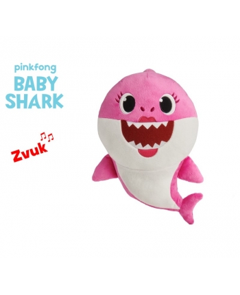 Plyšový Baby Shark - ružový so zvukom - 28 cm 