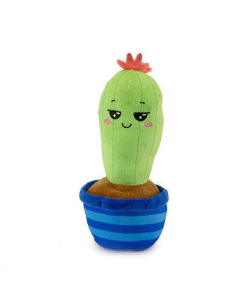 Hračka - Plyšový kaktus v modrom kvetináči - 28 cm