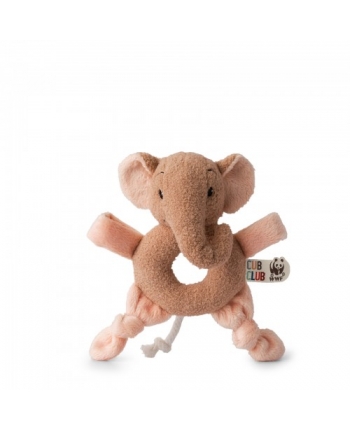 Plyšový sloník Ebu ružový - hŕkalka - WWF cub club - 16 cm 