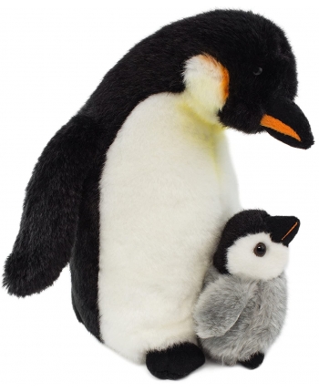 Hračka - Plyšový tučniak s mláďaťom - Authentic Edition - 22 cm 