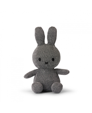 Plyšový zajačik - strieborný trblietky - Miffy - 23 cm 