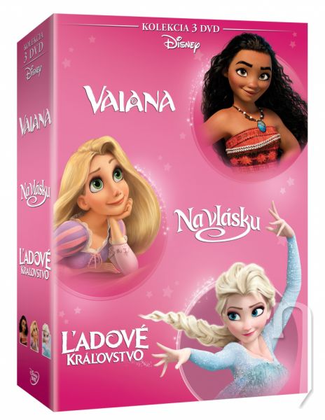 DVD Film - Vaiana + Na vlásku + Ľadové královstvo kolekcia (3DVD)