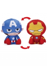Hračka - Plyšová obojstranná postavička - Kapitán Amerika a Iron Man - Marvel - 28 cm