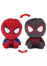 Hračka - Plyšová obojstranná postavička - Spider-Man a Miles Morales - Marvel - 28 cm