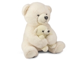 Hračka - Plyšový polárny medveď s mláďatkom - 25 cm