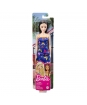 Bábika Barbie - čiernovláska v motýlikových šatách - 29 cm