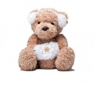Hračka - Plyšový medvedík Christy s bielou ušiankou - Bear Collection (25,5 cm)