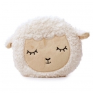 Hračka - Plyšový hrejivý vankúšik - spiaca ovečka - hlava - 18 cm