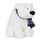 Hračka - Plyšový ľadový medveď so šálom (38 cm) 