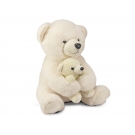 Hračka - Plyšový polárny medveď s mláďatkom - 25 cm