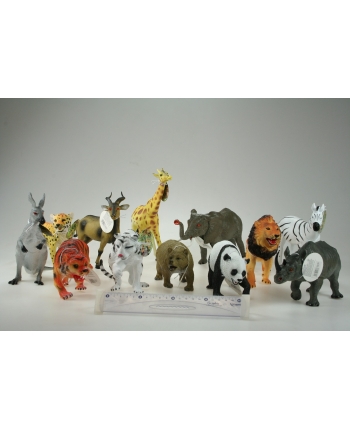 Hračka - Safari zvieratká  22-30cm, 12ks v dbx