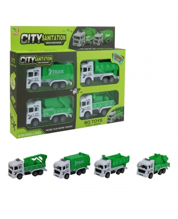 Hračka - Autá mest.služieb na spätný chod 4ks