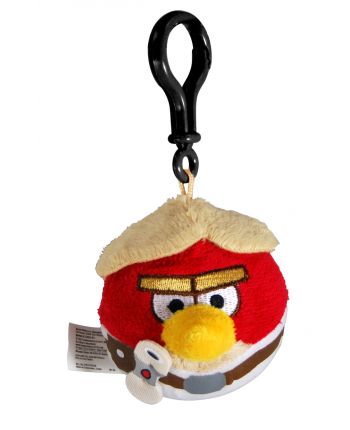 Plyšový Angry Birds - Star Wars Skywalker červený - prívesok