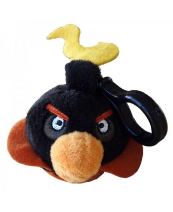 Plyšový Angry Birds - Space černý - přívěsek