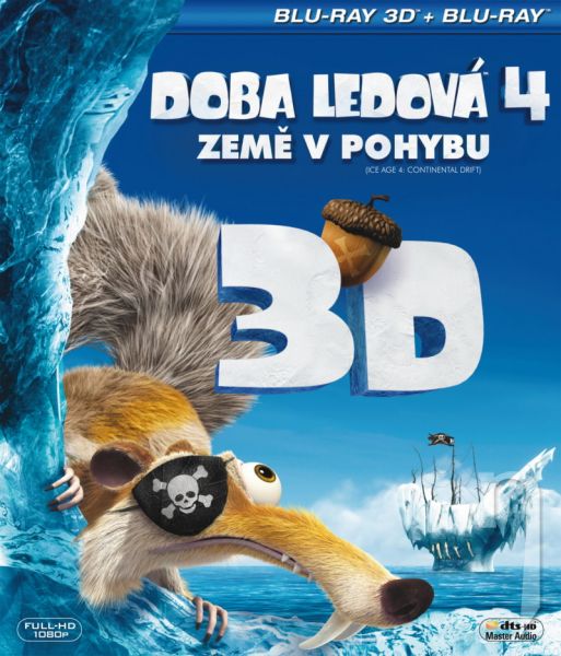 BLU-RAY Film - Doba ľadová 4: Zem v pohybe + Mamutie vianoce 3D/2D