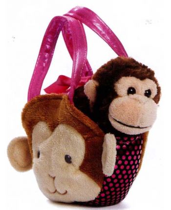 Plyšová kabelka s opičkou - Fancy Pals (20,5 cm)