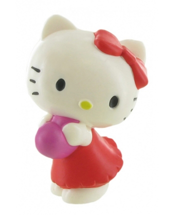 Figúrka Hello Kitty - červená so srdiečkom (6 cm) 