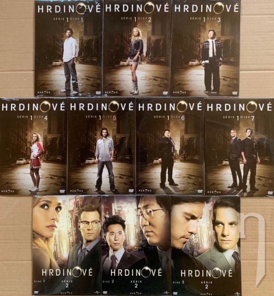 DVD Film - Hrdinovia - komplet 10 DVD sada I. a II. séria