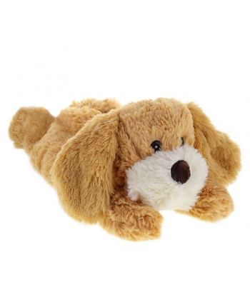 Hrejivý plyšový psík ležiaci - hnedý (35 cm)