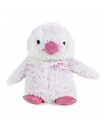 Hřejivý plyšový tučňák fialovo-růžový (30 cm)