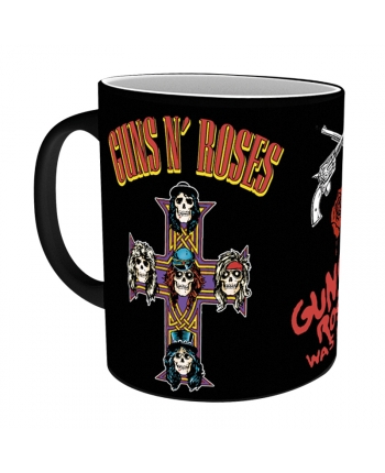 Hračka - Hrnek Guns N Roses - kříž měnící se 295 ml