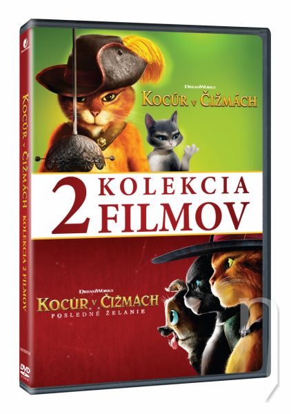 DVD Film - Kocúr v čižmách kolekcia 1.+2. (2DVD)