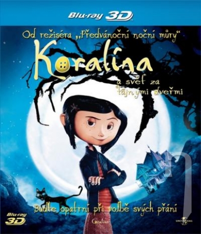 BLU-RAY Film - Koralína a svet za tajnými dverami (3D Bluray)