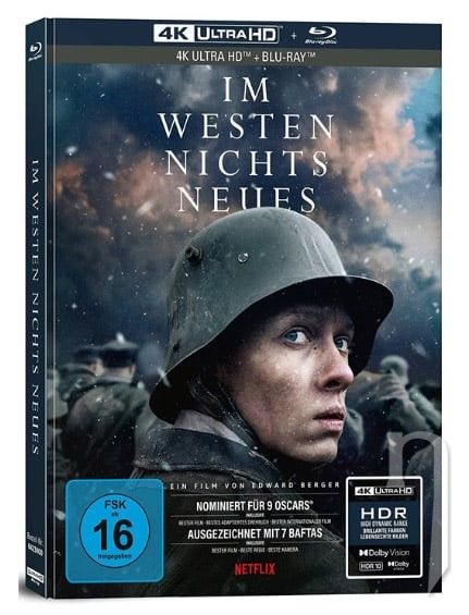 BLU-RAY Film - Na západní frontě klid (2022) - 4K UHD BD + BD Mediabook (nemecký)