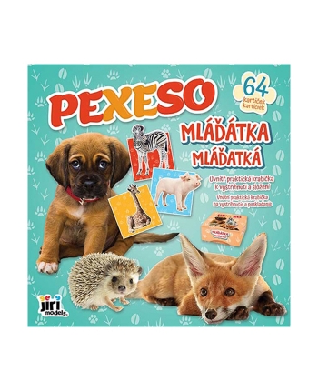 Pexeso a omaľovánka - Mláďatká - 21,5 x 21,5 cm