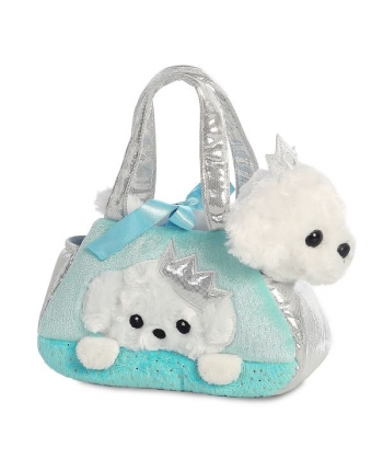 Plyšová kabelka modrá so šteniatkom - Fancy Pals (20,5 cm)