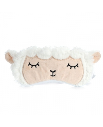 Plyšová maska na spaní - ovečka - 18 cm