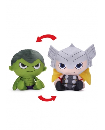 Plyšová oboustranná postavička - Hulk a Thor - Marvel - 28 cm