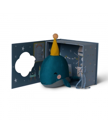 Plyšová velryba v krabičce - Picca Loulou (21 cm)