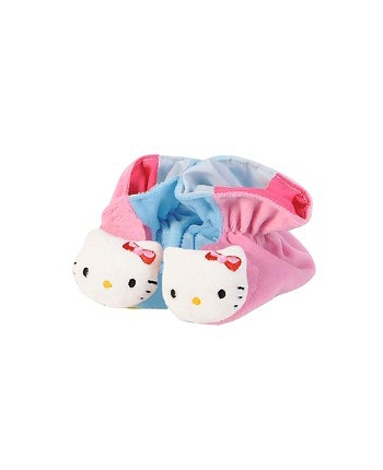 Plyšové papučky ružovo-modré - Hello Kitty (13 cm)