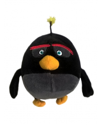 Plyšový Angry Birds Movie Bomb - černý (18 cm)