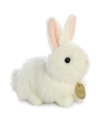 Plyšový biely zajačik Angora - Miyoni - 19 cm