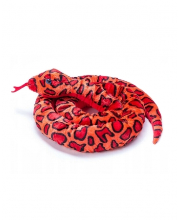 Hračka - Plyšový had červený škvrnitý - 300 cm
