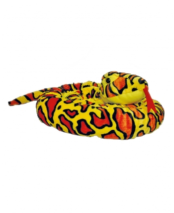 Plyšový had oranžovo-žltý škvrnitý - 300 cm 
