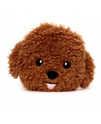 Hračka - Plyšový hrejivý vankúšik - fluffy psík - hlava - 19 cm