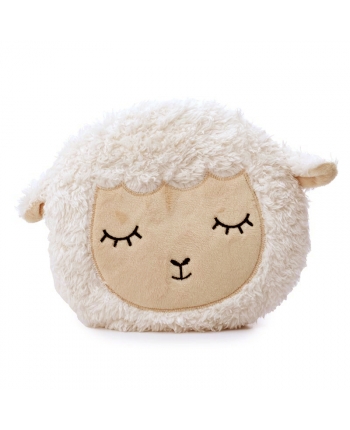 Plyšový hřejivý polštář - spící ovce - hlava - 18 cm