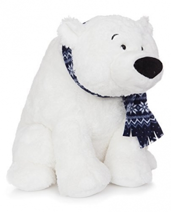 Plyšový lední medvěd se šálou (38 cm)