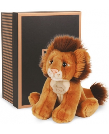 Plyšový lev v krabičce Authentiques - Histoire D´Ours (20 cm)