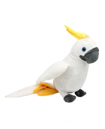 Plyšový papoušek bílý - 36 cm