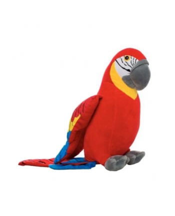 Plyšový papagáj červený - 40 cm
