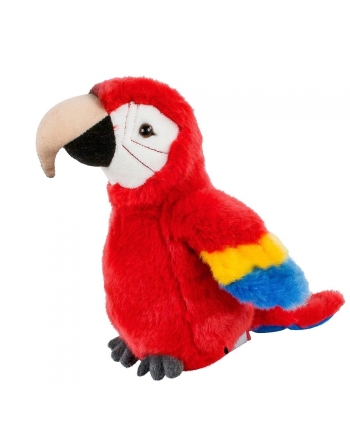 Plyšový papoušek červený - Authentic Edition - 19 cm