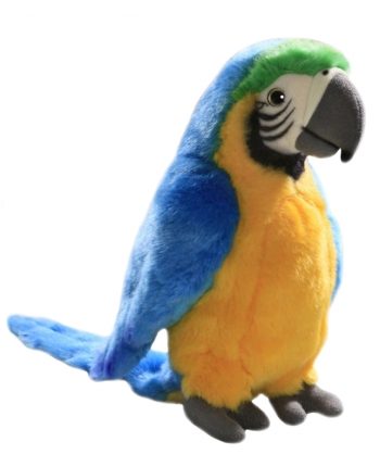 Plyšový papoušek žluto-modrý - Authentic Edition (28 cm)