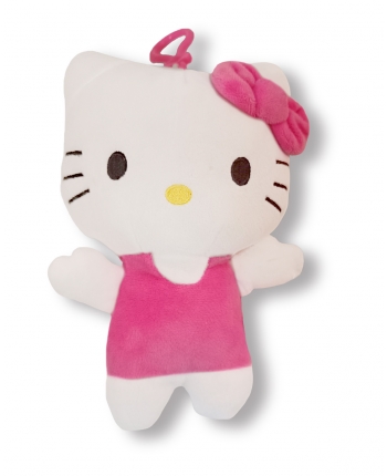 Hračka - Plyšový prívesok mačička - ružová - Hello Kitty - 19 cm